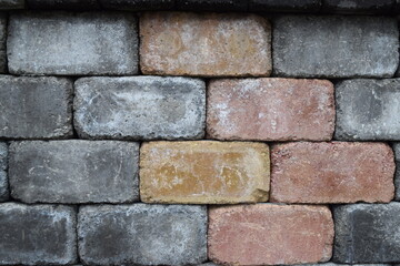 Colorful brick wall