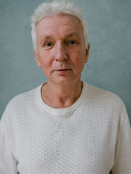 Senior man with grey hair