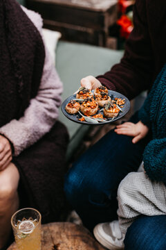 Stuffed mushrooms on a plate