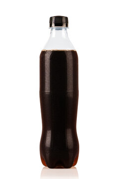bottle of cola on white background
