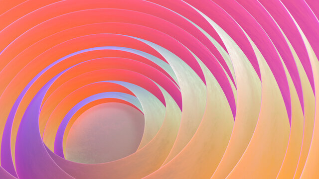 Circles emanating from the sphere.