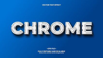 Chrome 3D Text Effect