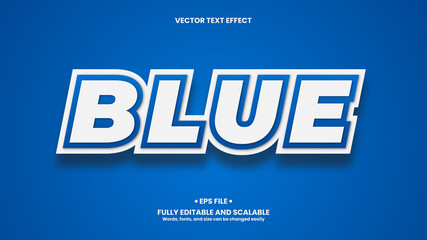 Fototapeta premium Blue 3D Text Effect