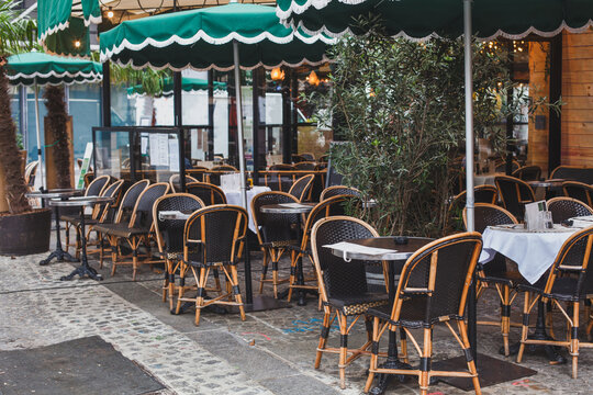 cozy cafe terrace in Paris, France