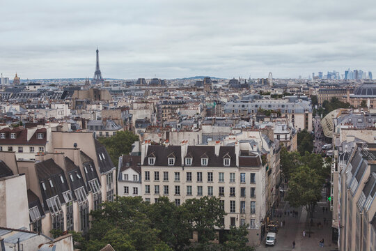 Paris cityscape with Eiffel tower, France