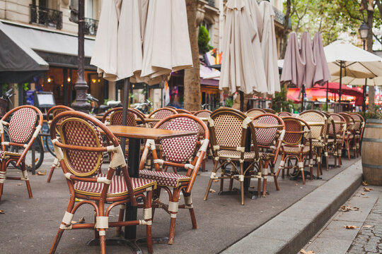 french restaurant, vintage cafe in Paris, France