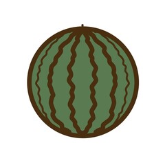 シンプルでかわいい果物のイラスト＿スイカ