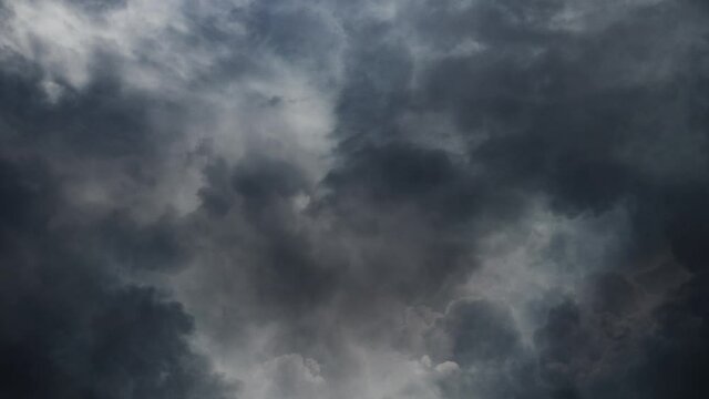 a thunderstorm  dark clouds in the sky 4K