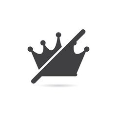 Vector Isolated No Crown Icon