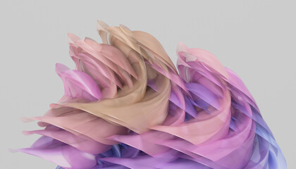 Abstract sunset waves