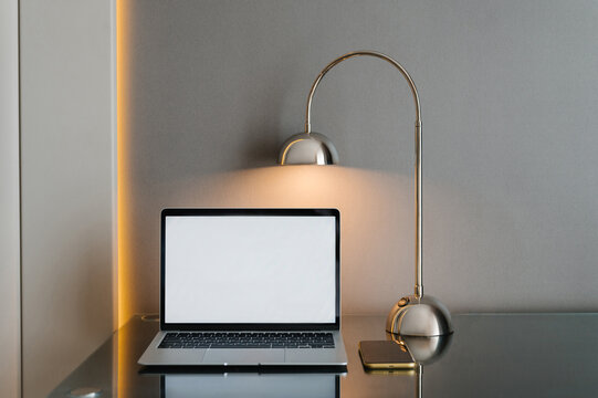 Laptop on table 