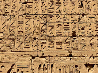 Carved hieroglyphs