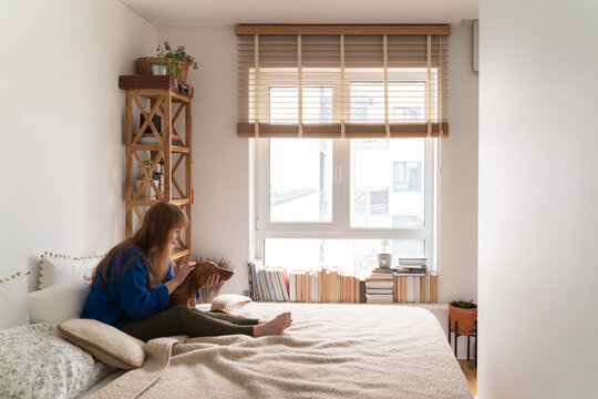 Cozy Image Of Woman With Dog 