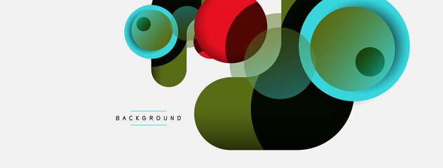 Fototapeta premium Circle and round shapes abstract background. Vector illustration for wallpaper banner background or landing page