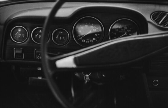 Old Retro Car Dashboard