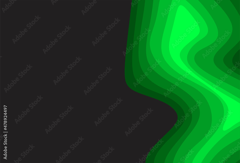 Aufkleber abstract background with green gradient circle pattern and some copy space area