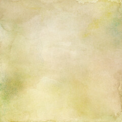 Watercolor colorful background with green and yellow. Painted texture. Hand drawn watercolor. Artistic background with copy space for design. Web banner. Abstract transparent pale fresh background. 