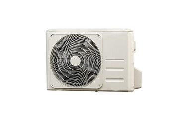 Condensing unit of air conditioning systems isolated on white with clipping path.