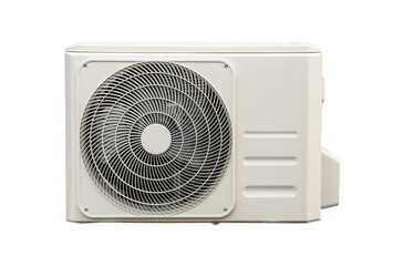 Fototapeta premium Condensing unit of air conditioning systems isolated on white with clipping path.