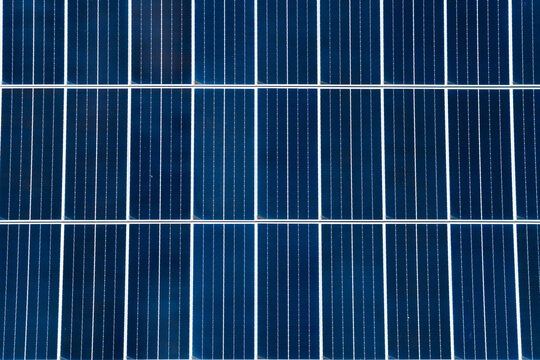 Rows of solar panels