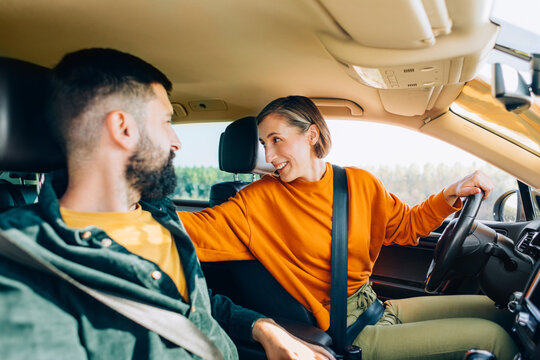 Woman and Man in Car