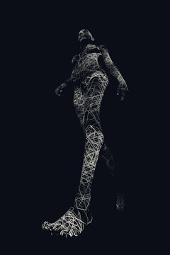 Female body representing artificial intelligence