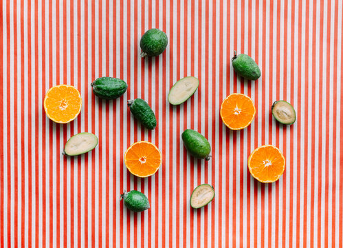 Feijoa and tangerines.