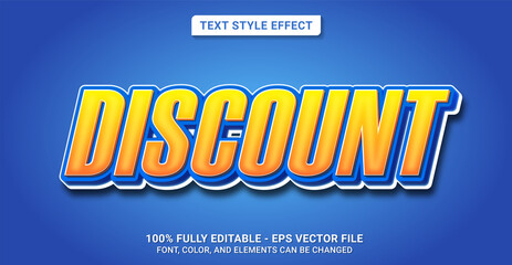 Text Style with Discount Theme. Editable Text Style Effect.