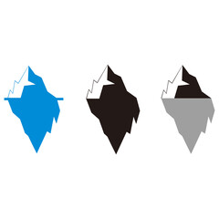 Iceberg set icon vector illustration symbol