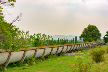 the water ditch goes through the fields