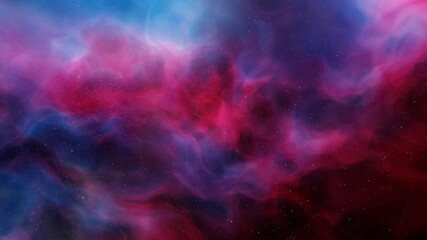 nebula gas cloud in deep outer space, science fiction illustrarion, colorful space background with stars 3d render