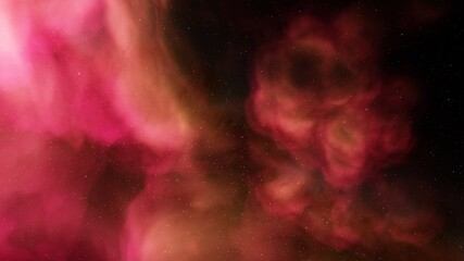 nebula gas cloud in deep outer space, science fiction illustrarion, colorful space background with stars 3d render