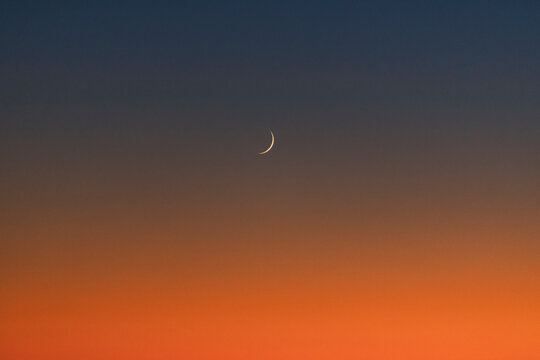 Moon blue hour 