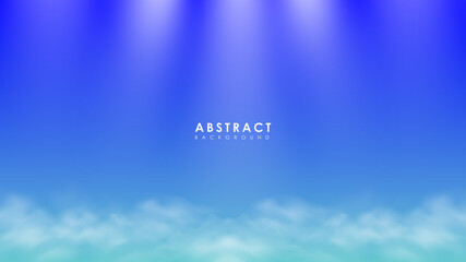 Light blue background with cloud element creative and minimal gradient