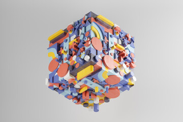 Geometrical Shapes on white background