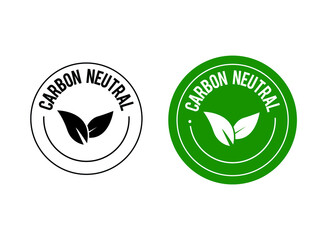 carbon-neutral logo vector 