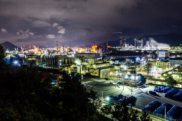 Naklejka premium night view of bergen country