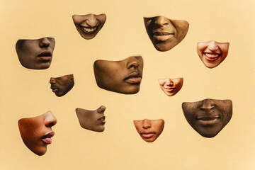 Diverse anonymous faces