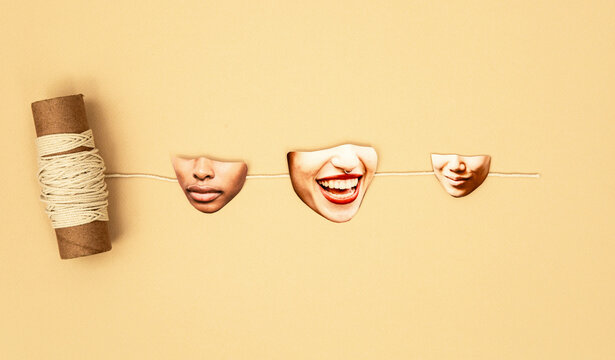 In line collage. 