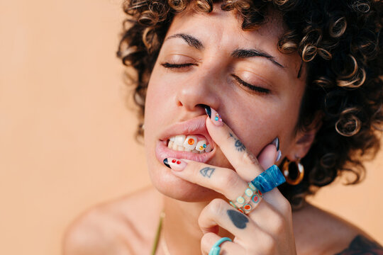 Colorful teeth jewelry