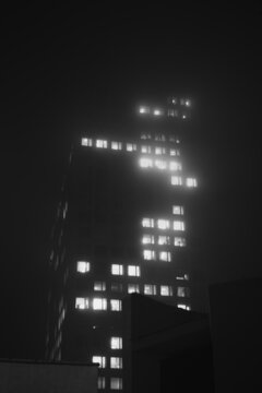 Heavy Gloomy Fog In The City