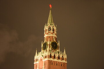 Tower of the Moscow Kremlin at night