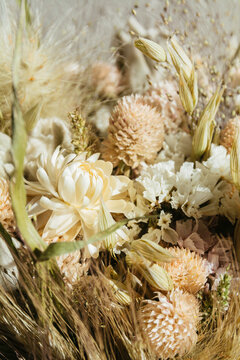 Detail of dried floral bouquet
