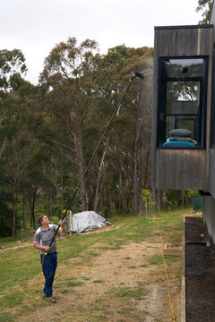 Extender pole used for window cleaning
