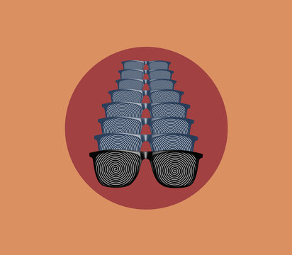 Glasses With Hypnotic Spirals