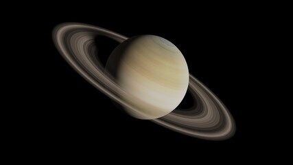 Saturn Planet realistic illustration. 8k resolution space wallpaper