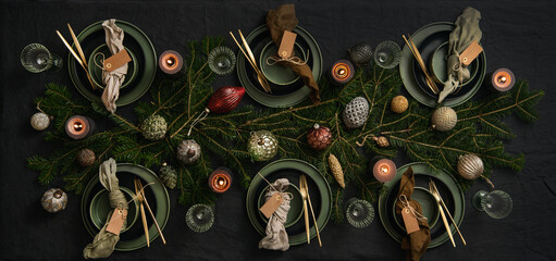 Christmas table setting