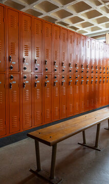 Empty Locker room in School 