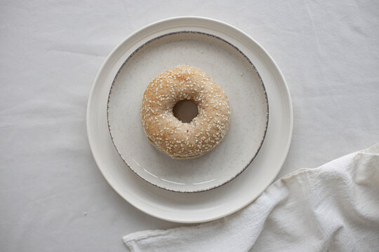 Monochrome style of a  sandwitch bagel 