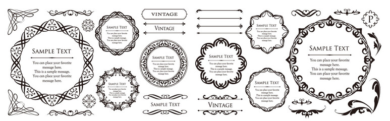 バレンタインデーのフレームデザイン。豪華でエレガントな装飾。アンティーク。ビンテージ。ゴージャス。エレガンス。